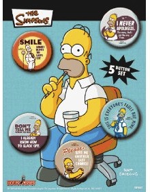 Homer Working Button Set