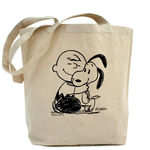 Snoopy and Charlie Brown tote bag