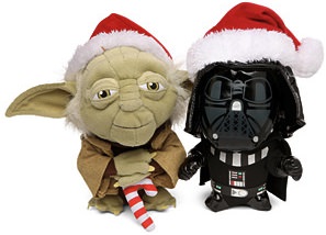 Yoda and Darth Vader Christmas Plush