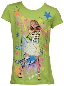 Hannah Montana Singing on this Lime Green T-Shirt