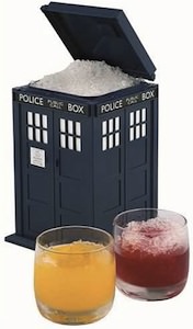 A Doctor Who Ice Bucket that will make any party better. check out the Tardis Ice Bucket.