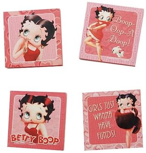 4 sweet Betty Boop magnets