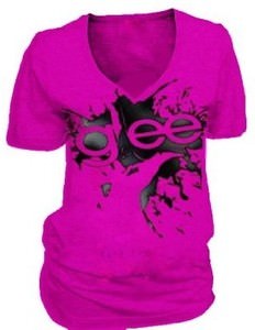 Glee Fuchsia V-Neck T-Shirt