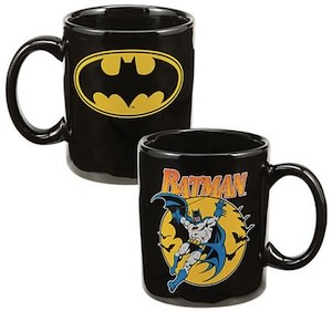 Batman logo and picture mug in the color Black