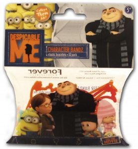 MInions, Gru and Agnes silly bandz from the Despicable me movie
