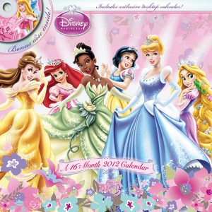 Disney Princess DVD 2012 Wall Calendar