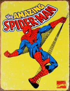 Spider-Man metal sign