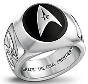 Star Trek Onyx And Diamond Ring