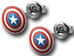Captain America shiel earrings