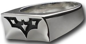 Batman Symbol steel ring
