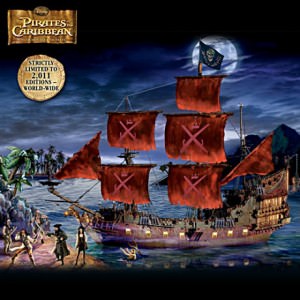 Pirates Of The Caribbean Ship Sculpture With Lights