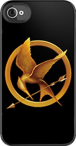 The Hunger Games iPhone Case with the Mockingjay on it