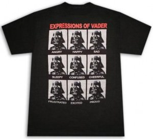 Star Wars Expressions Of Vader T-Shirt.