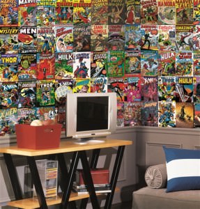 Marvel Comic Book Covers Wallpaper Mural