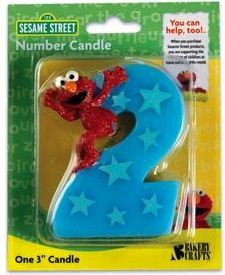Sesame Street Elmo Number 2 Birthday Candle
