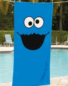 Sesame Street Cookie Monster or Elmo Beach towel