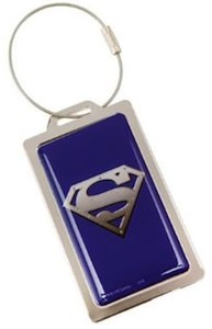Superman man of steel luggage tag