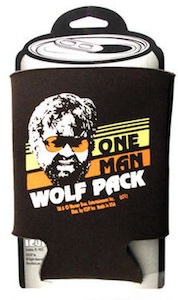 One Man Wolf Pack Can Koozie