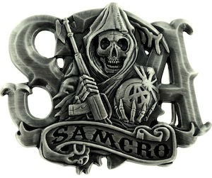 Sons Of Anarchy SAMCRO Reaper Belt Buckle