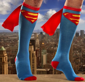 Superman Caped Socks