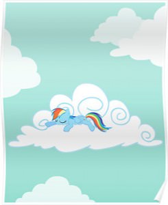 Rainbow Dash Sleeping Poster