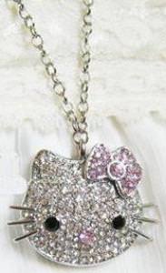 Hello Kitty Crystal USB Flash Drive Necklace
