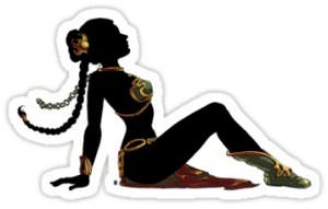 Princess Leia Slave Bikini Vinyl Sticker