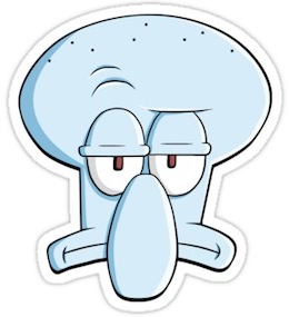Squidward Tentacles Face Sticker