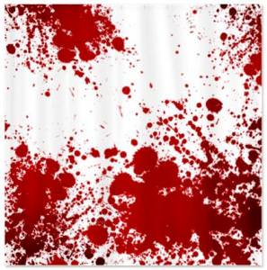 Dexter Blood Spatter Shower Curtain