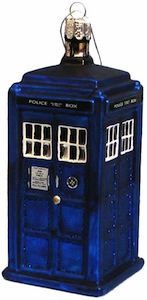 Doctor Who Tardis Glass Christmas Ornament