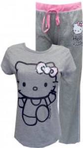 Hello Kitty Grey And Pink Pajama Set