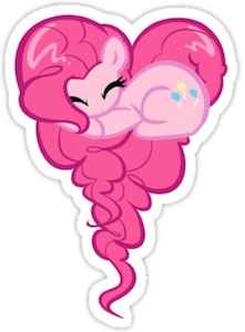 My Little Pony Pinkie Pie Heart Shaped Sticker