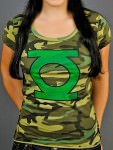 Green Lantern Camouflage Girls T-Shirt