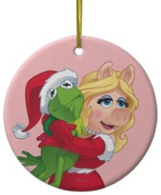 The Muppets Kermit and Miss Piggy Christmas Ornament