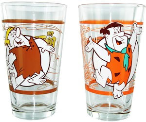 Fred Flintstones And Barney Pint Glass Set