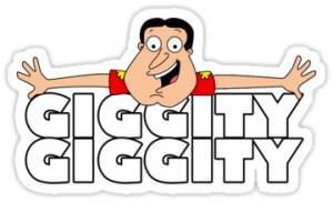 Family Guy Giggity Giggity Vinyl Sticker