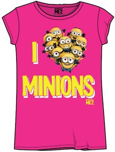 I Heart Minion Girls T-Shirt
