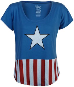 Captain America Star And Stripes Women's T-Shirt