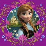 Frozen Napkins with Princess Anna