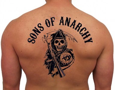 Sons Of Anarchy Reaper Logo Temporary Tattoo