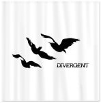 divergent raven shower curtain