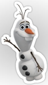 Frozen Sticker Of Olaf The Snowman