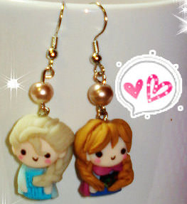 Frozen Anna And Elsa Earrings