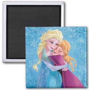 Frozen magnet with sisters Anna and Elsa