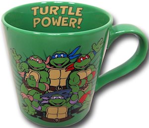 TMNT green ceramic mug