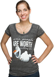 Frozen Olaf Some People Are Worth Melting For women's T-Shirt