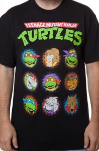 Teenage Mutant Ninja Turtles 9 Character T-Shirt