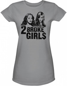 2 Broke Girls Max And Caroline Portrait T-Shirt