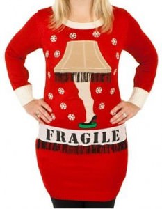 A Christmas Story Light Up Leg Lamp Sweater Dress