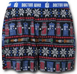 Doctor Who Tardis And Dalek Ugly Christmas Boxers